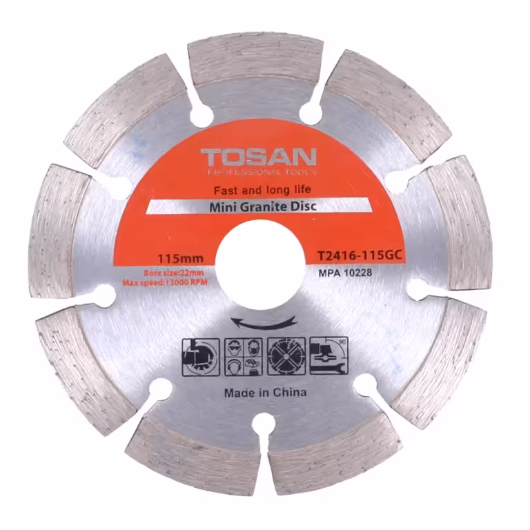 تیغه اره گرانیت‌بر 115 میلی‌متر توسن کد محصول: T2416-115GC