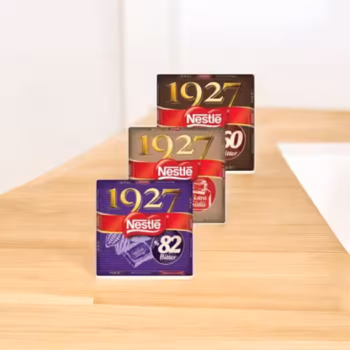 شکلات تخته‌ای تلخ 82 و 60 درصد 1927 نستله