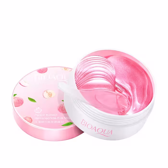 ماسک زیر چشم بایوآکوا مدل هلو PEACH EXTRACT بسته 60 عددی