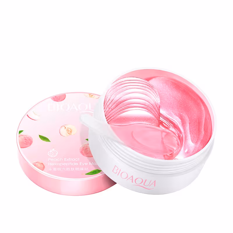 ماسک زیر چشم بایوآکوا مدل هلو PEACH EXTRACT بسته 60 عددی