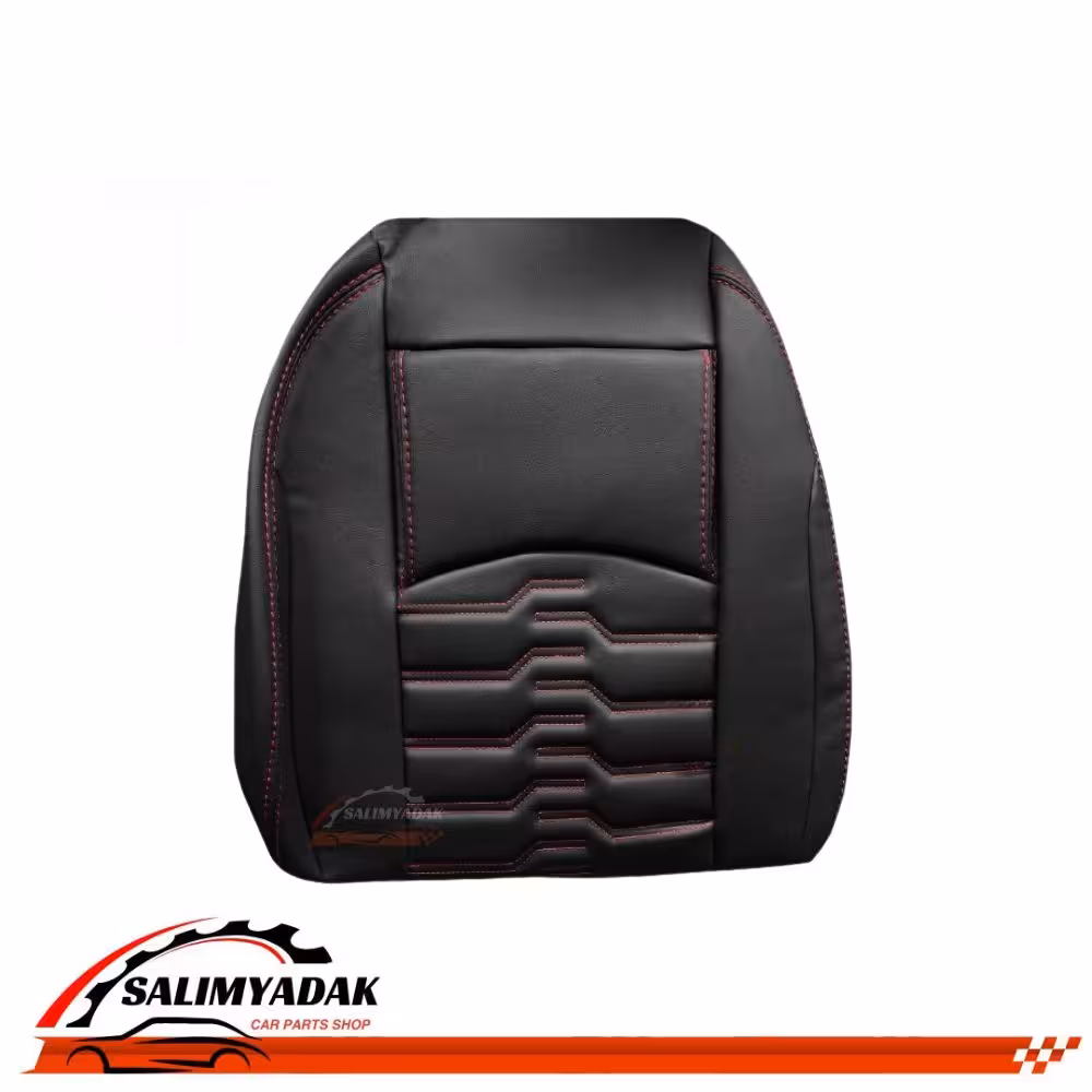 روکش صندلی کوییک چرم رنگ مشکی دوخت قرمز