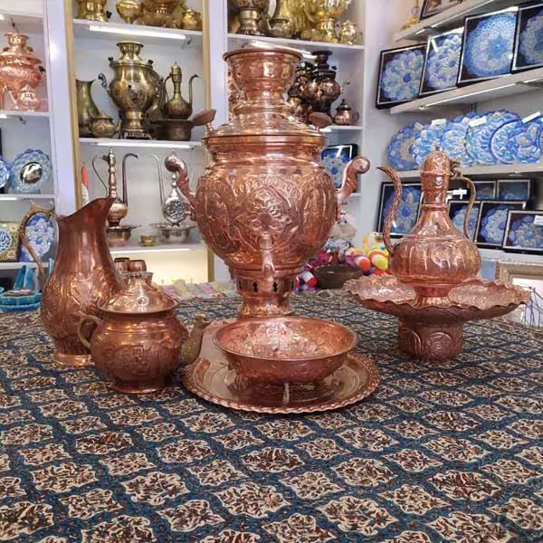 ست کامل 7 پارچه سماور و آفتابه لگن