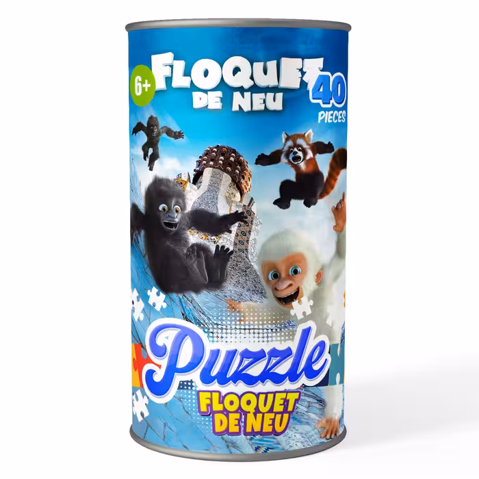 پازل 40 تکه کارتون گوریل برفی