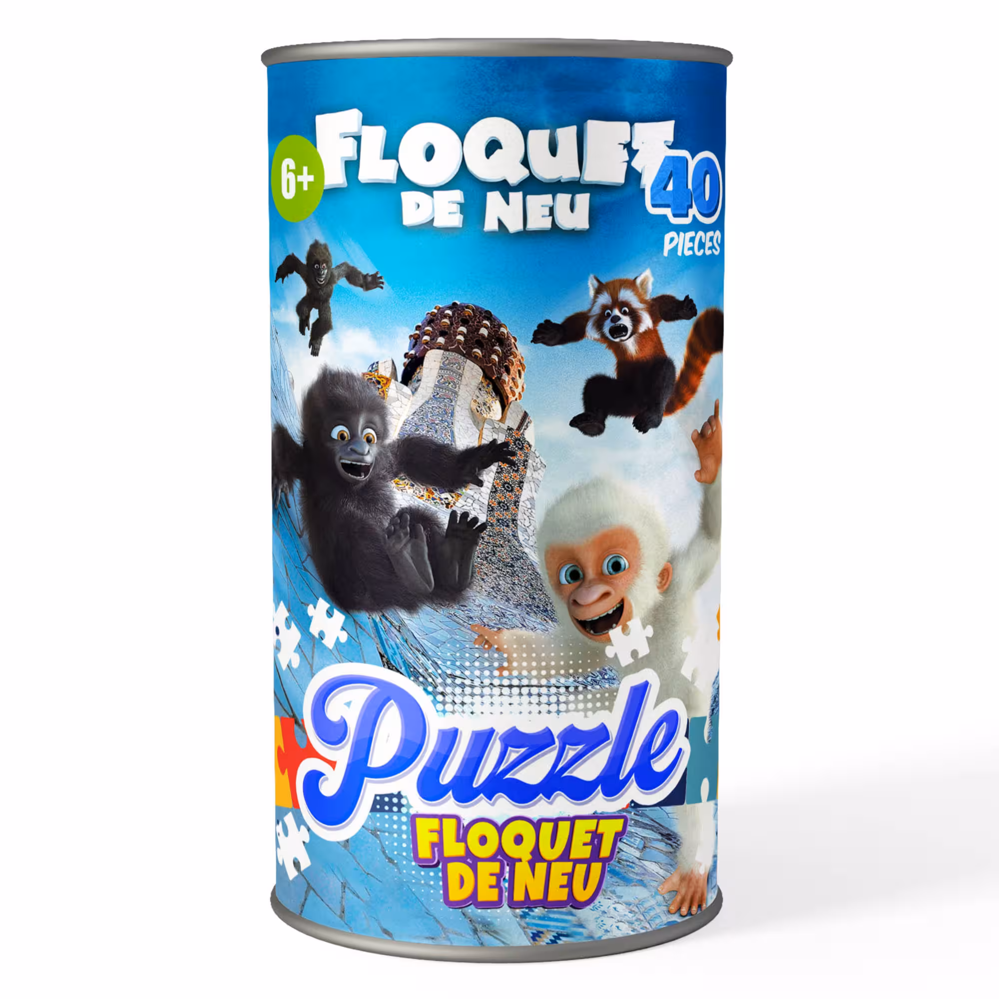 پازل 40 تکه کارتون گوریل برفی