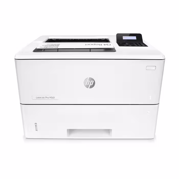 پرینتر اچ پی تک رنگ تک کاره با چاپ لیزری مدل LaserJet Pro M501dn، سایز چاپ A4، قابلیت چاپ دو رو(جعبه باز)