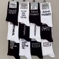 جوراب ساقدار نوشته دار