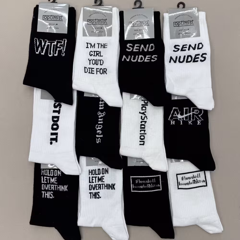 جوراب ساقدار نوشته دار