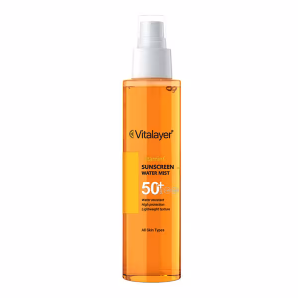 اسپری ضدآفتاب  SPF50 ویتامین سی ویتالیر 150 میلی‌لیتر Vitalayer