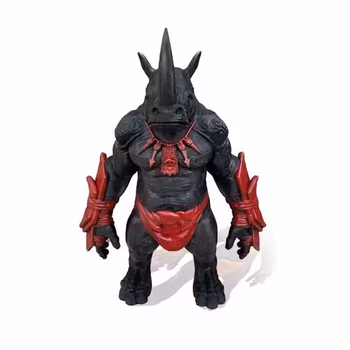 مجسمه کنارسالنی کرگدن فایتر فایبرگلاس