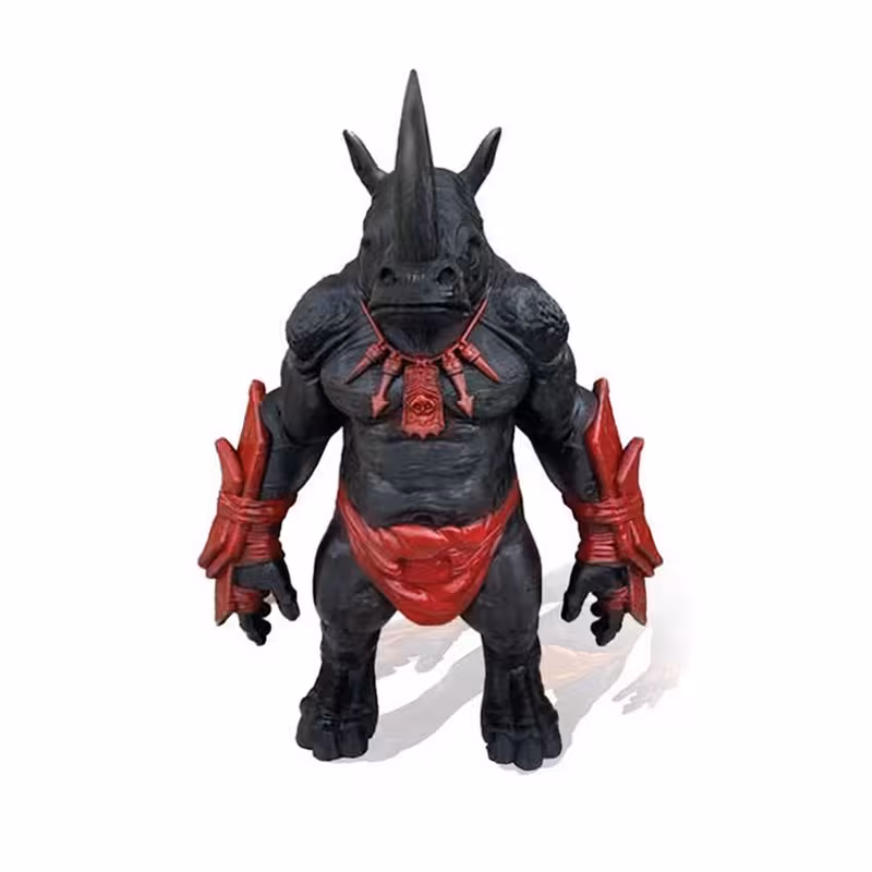 مجسمه کنارسالنی کرگدن فایتر فایبرگلاس