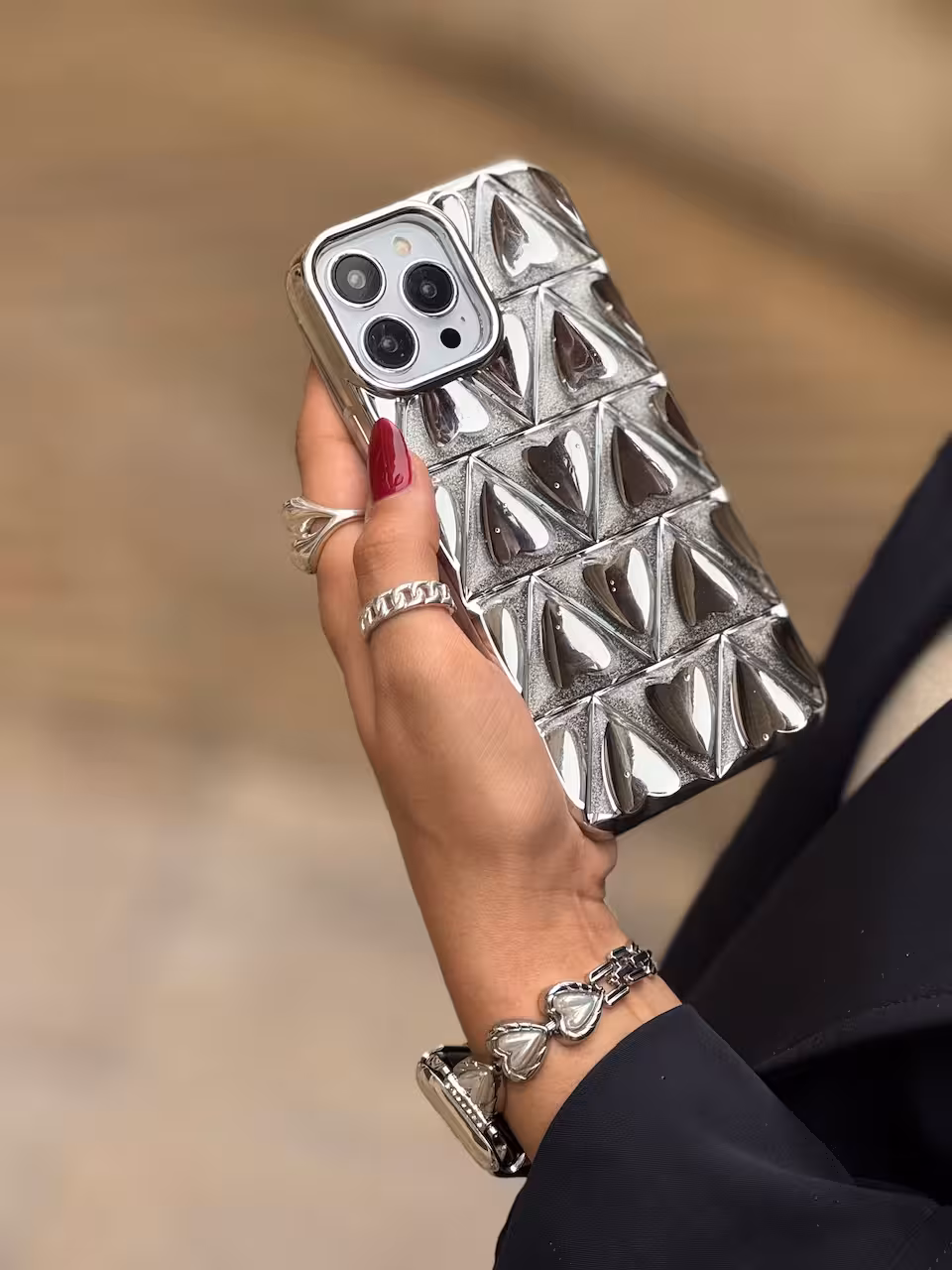 قاب Silver Heart با ورقه شاینی