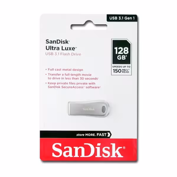 فلش سن دیسک Ultra Luxe 3.1 ظرفیت 128 گیگابایت