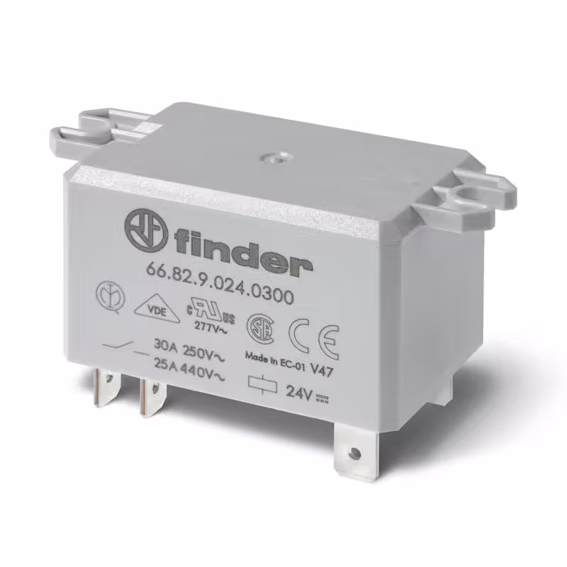 رله سرامیکی 24VDC فیندر دو کنتاکت 30 آمپر 66.82.9.024