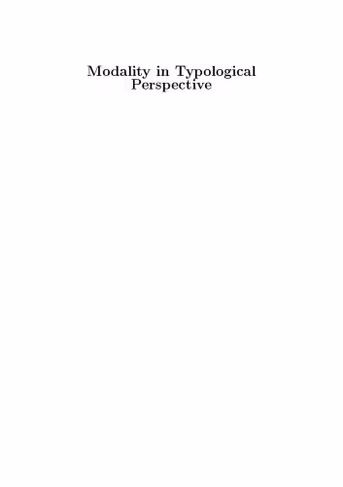 خرید و دانلود نسخه کامل کتاب Modality in typological perspective