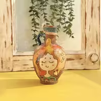 گلدان کوزه ای گلس طرح دو