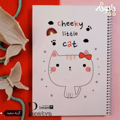 دفتر 60 برگ گربه سفید