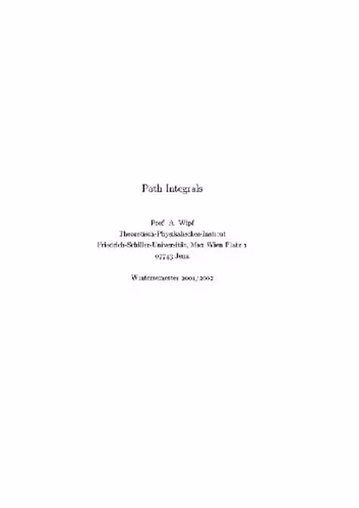 خرید و دانلود نسخه کامل کتاب Path integrals