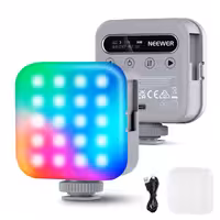 نور سلفی و بلاگری مگنتی نیور | ویدیو لایت NEEWER BASICS BL60C Magnetic RGB Video Light