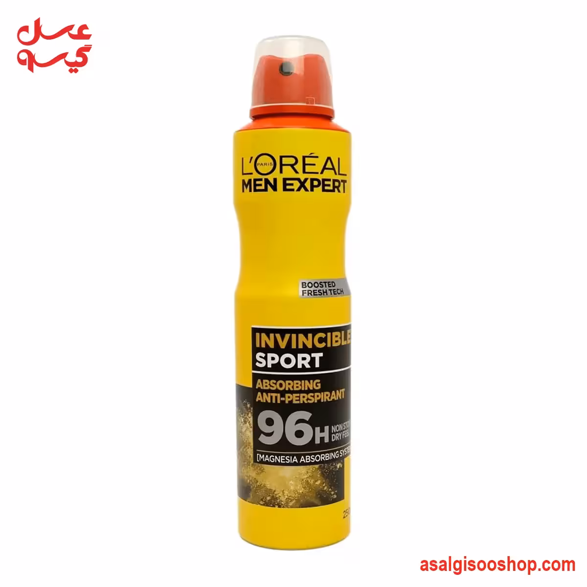 اسپری ضد تعریق مردانه لورآل زرد مدل Invincible Sport حجم 250 میل | L’Oréal Men Expert Invincible Sport Anti-Perspirant Spray 250ml | کد 2908