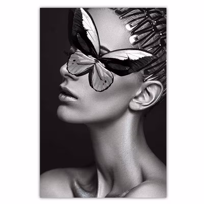 تابلو شاسی طرح سکوت پروانه ای کد3 | دنیای قاب