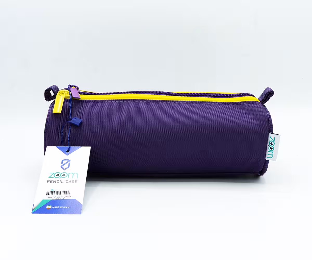 جامدادي سه زيپ گرد بنفش - ZOOM