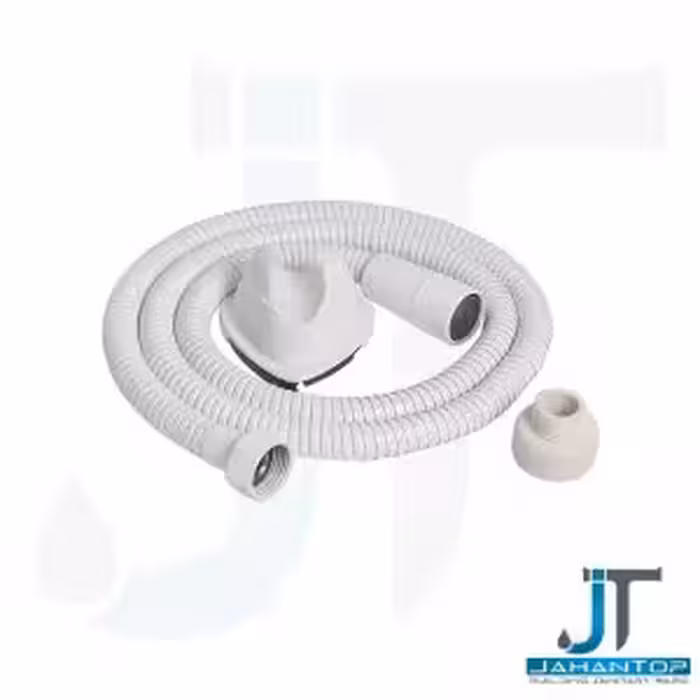 شلنگ توالت فنری ریز بافت مهره برنجی سفید