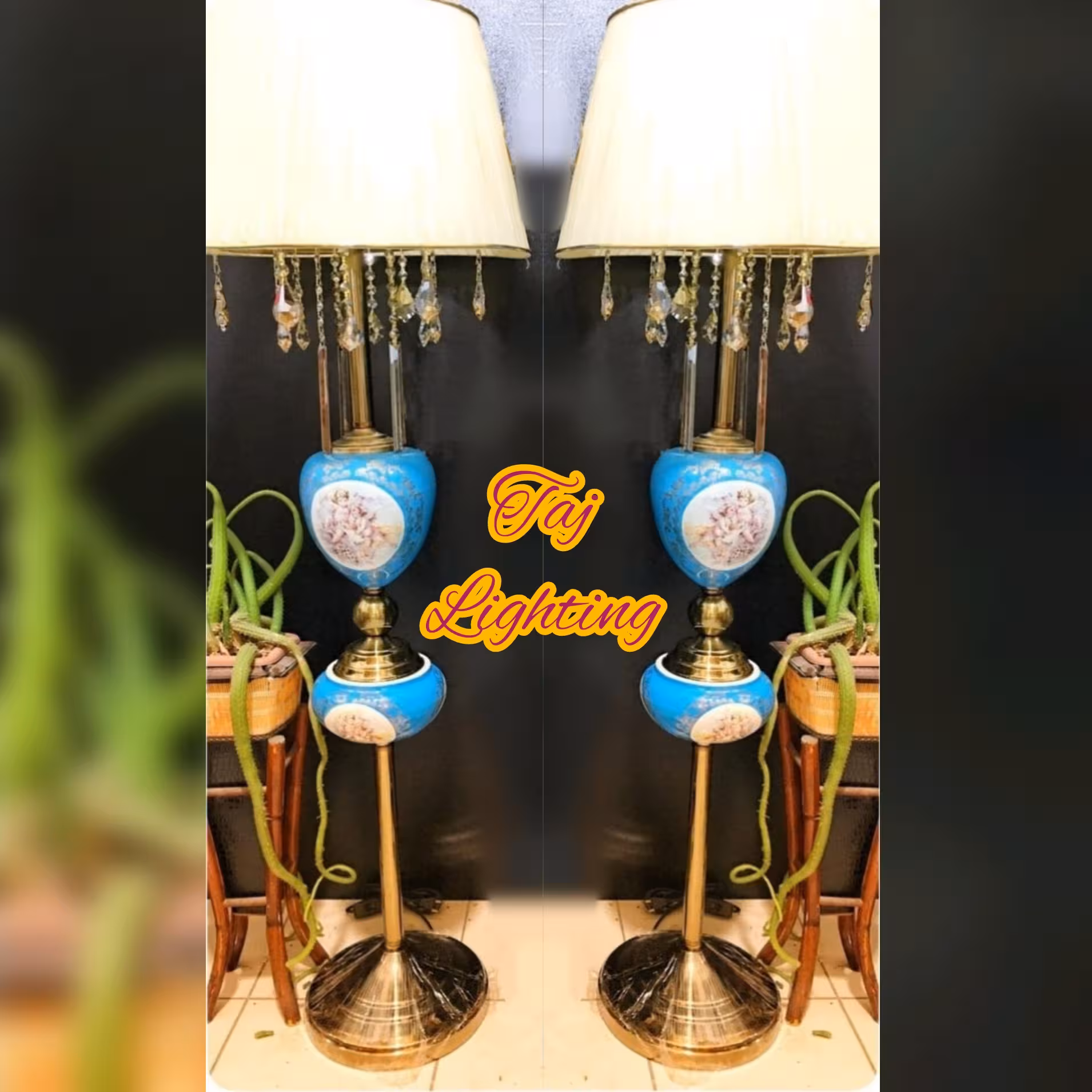 آباژور کنارسالنی دو ستون طرح فرشته مدل برونو (پس کرایه)