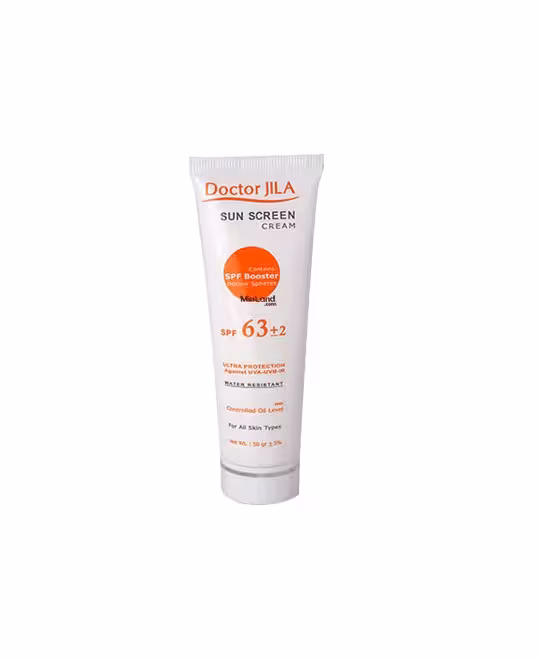 کرم ضد آفتاب بی رنگ SPF63 دکتر ژیلا 50 میلی لیتر