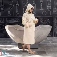 حوله تن پوش آرام رنگ کرم