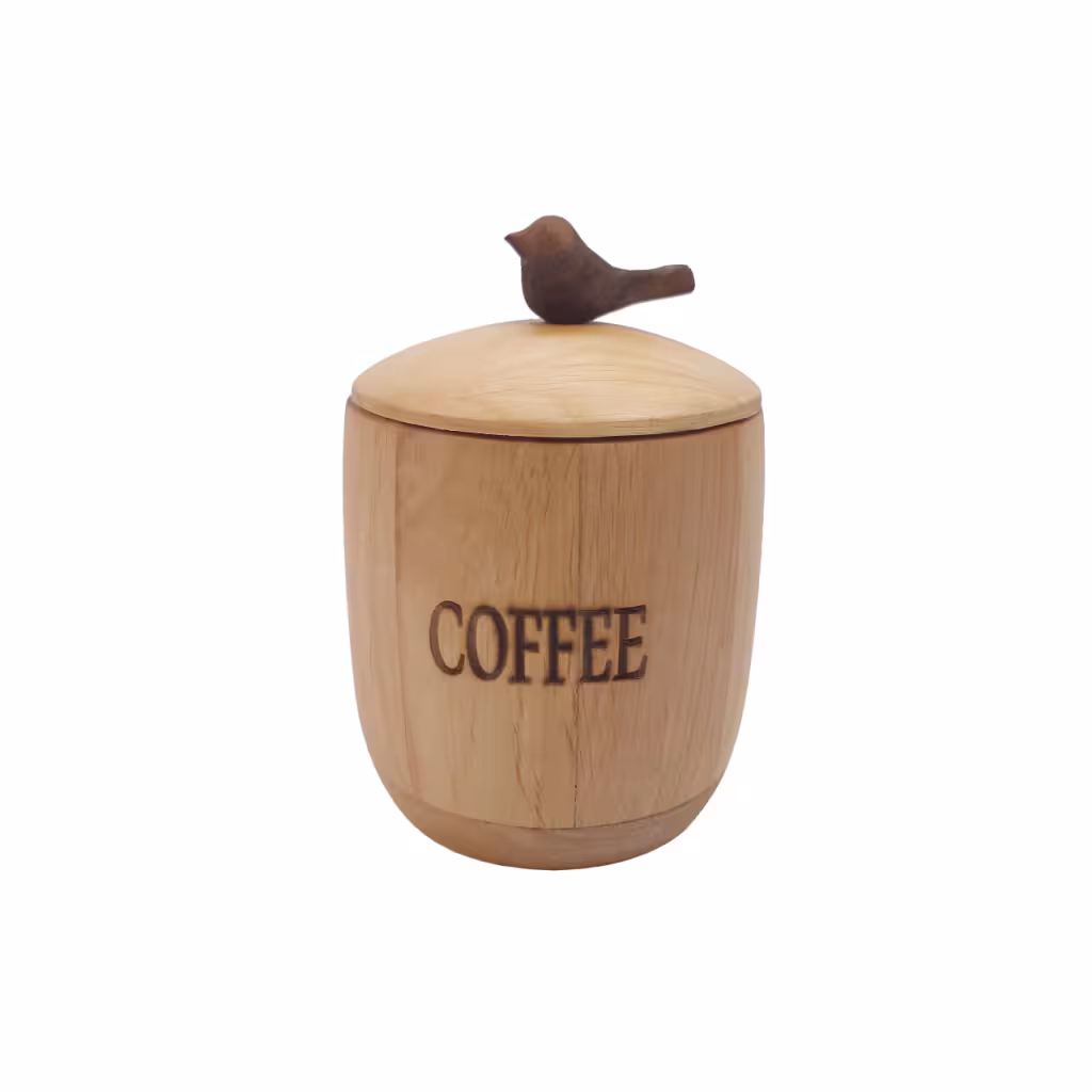 بانکه قهوه چوبی بامبو کد WD5786