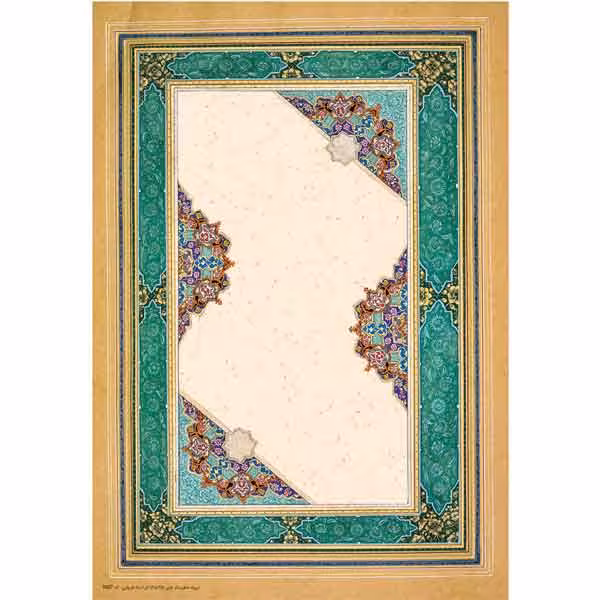 کاغذ ابروباد کد Y627 تذهیب دار چاپی (ابعاد 35*25) – بسته 5 عددی