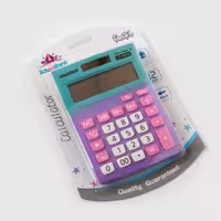 ماشین حساب بنفش آبی اسکول فنس (schoolfans)