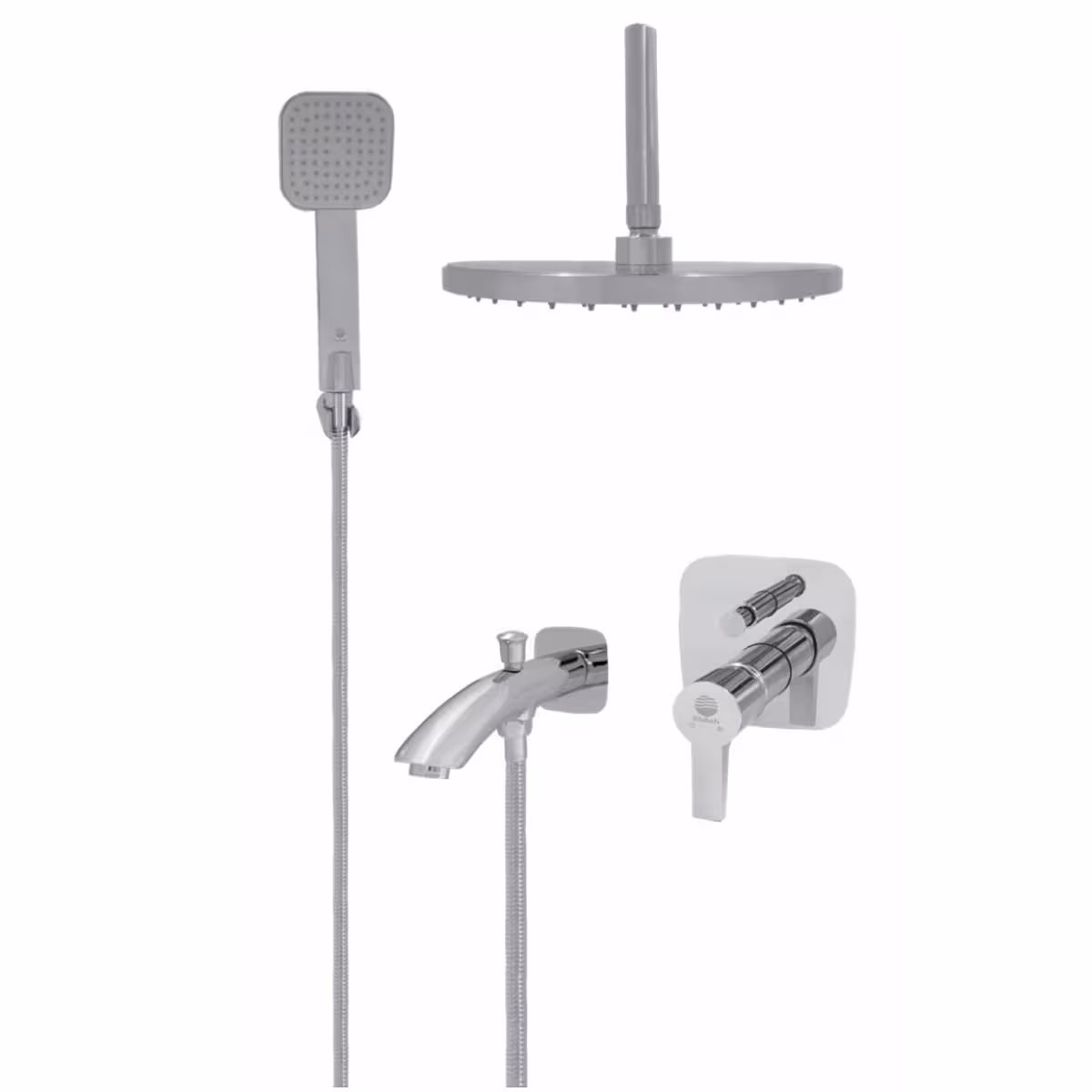 ست شیر حمام توکار شیبه مدل آریا (تیپ A)