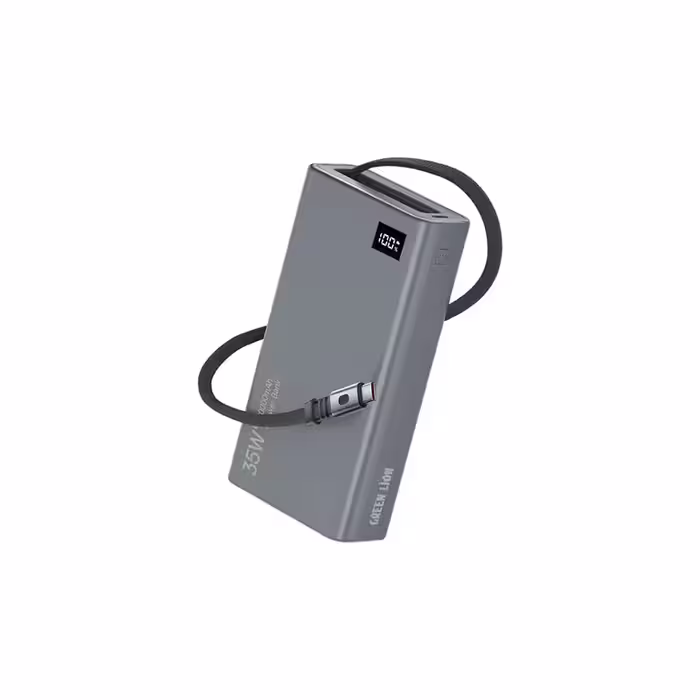 پاور بانک گرین لاین Green Lion GNRET35W20 Retractable 35W 20000mAh Power Bank