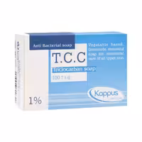 صابون آنتی باکتریال تری کلوکربان T.C.C کاپوس – پوست‌های عفونی و آکنه‌ای