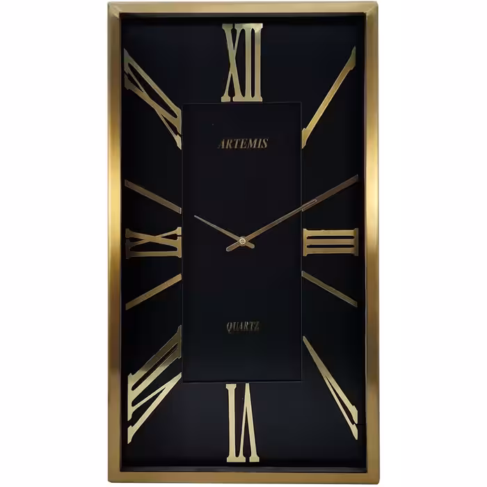 ساعت دیواری آرتمیس کد 2028 Gold Black طلایی مشکی
