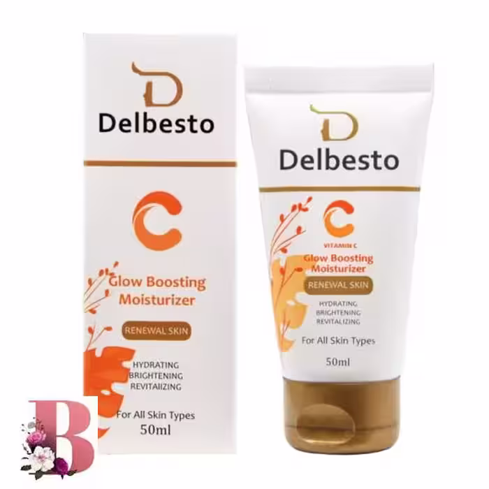 کرم مرطوب کننده قوی ویتامین سی دلبستو 50 میلی لیتر | Delbesto Vitamin C Glow Boosting Moisturizer Cream 50ml