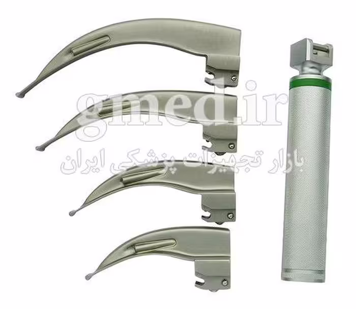 ست لارنگوسکوپ 4 تیغه laryng oscope ساخت چین