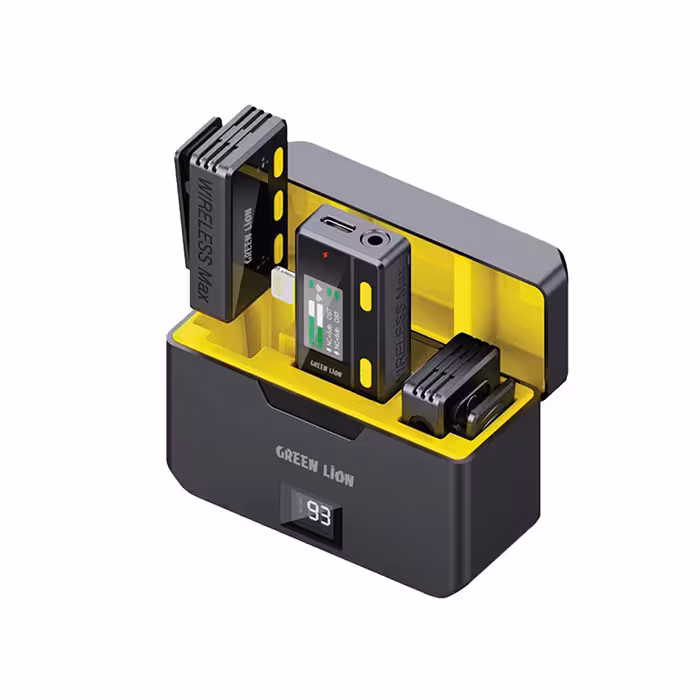 میکروفن یقه ای دوتایی لایتنینگ گرین لاین مدل Wireless Microphone با ریموت کنترل