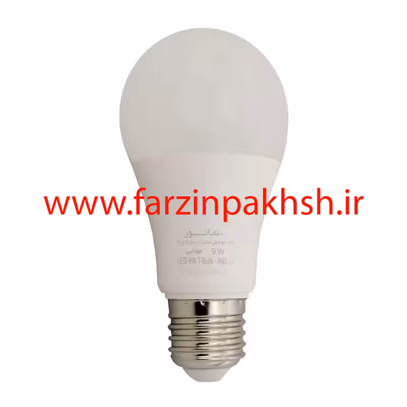 لامپ LED حبابی 9 وات نمانور مدل A60 پایه E27