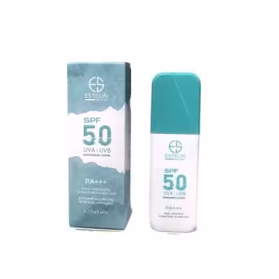 لوسیون ضد آفتاب پمپی بی رنگ استلین spf50 وزن 75 گرم کد ES0173