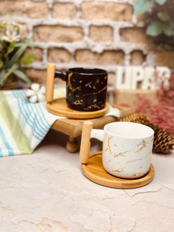 ست دو نفره دسته چوبی کد7620