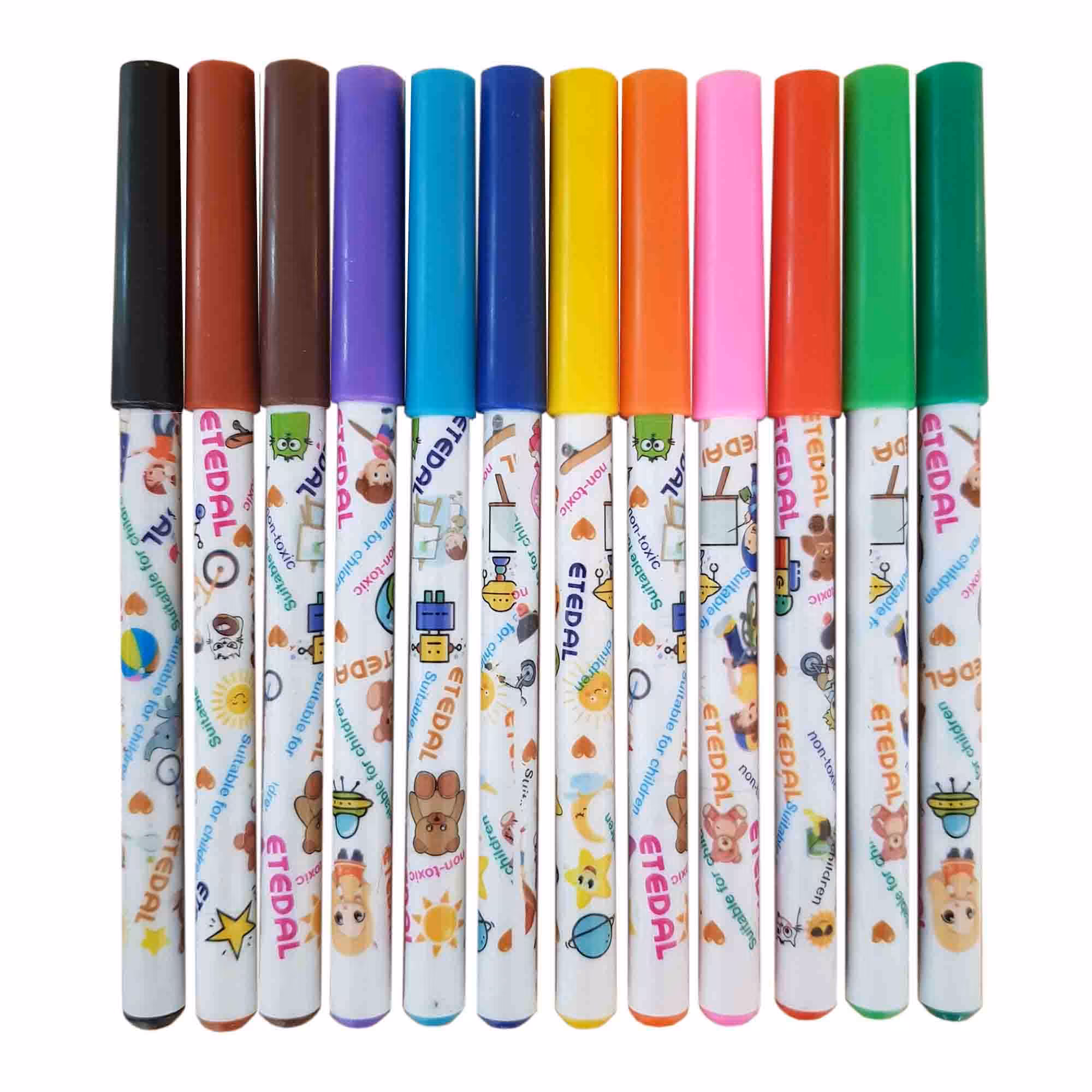 ماژیک نقاشی کودکان اعتدال 12 رنگ