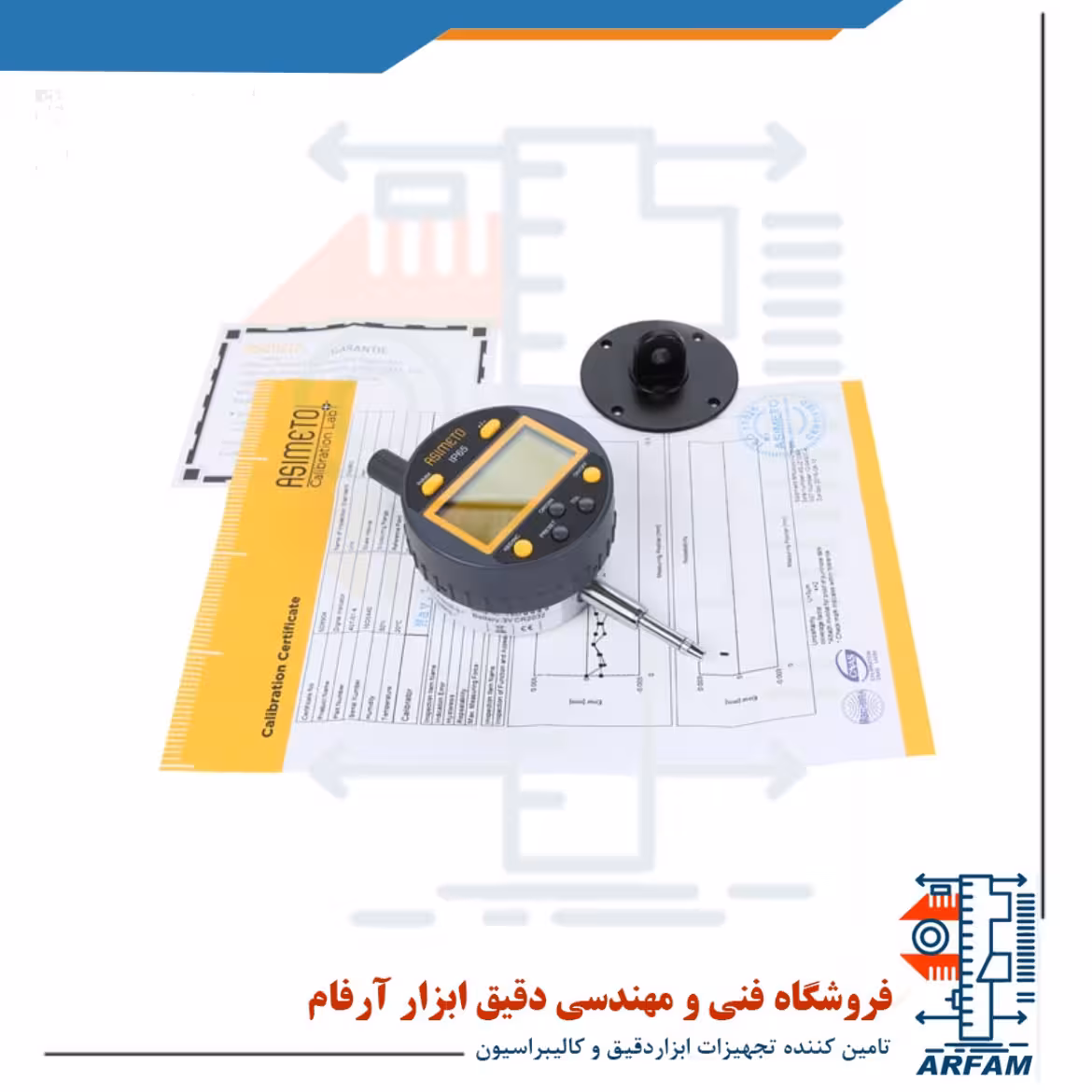 ساعت اندیکاتور آسیمتو دیجیتال 127 میلی متر مدل 4-01-407