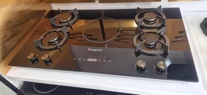 اجاق برقی گازی پنج شعله ترکیبی برگامو مدل B5601 (تک برق)