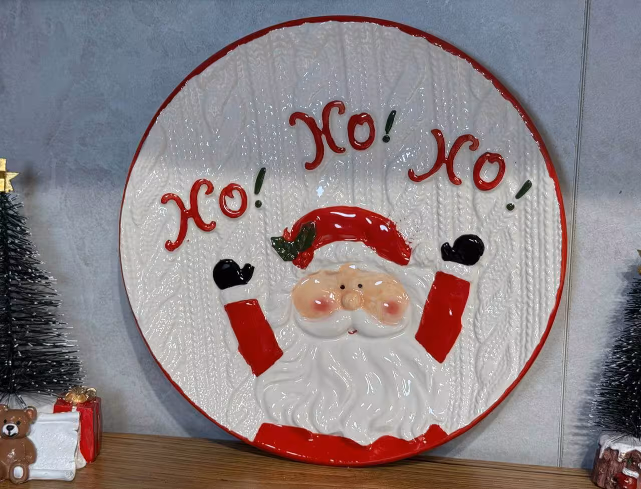 بشقاب بابانوئل کریسمس Ho Ho