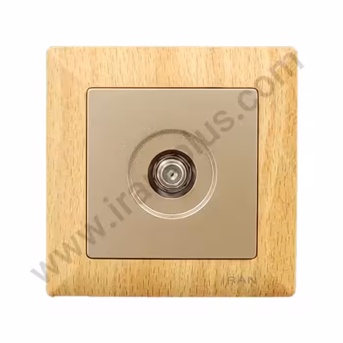 فیش ماهواره (sat) مدل الیزه طرح چوب روشن میانی بژ