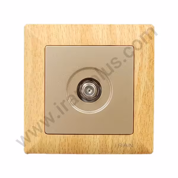 فیش ماهواره (sat) مدل الیزه طرح چوب روشن میانی بژ