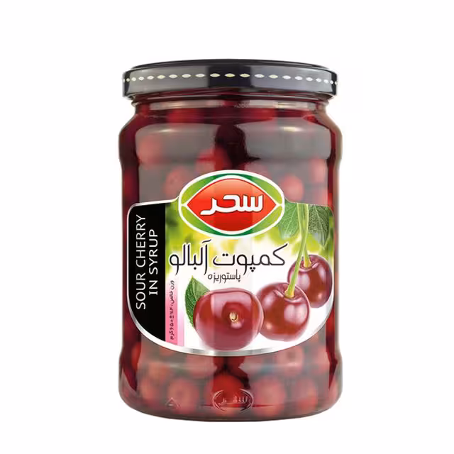کمپوت آلبالو سحر 650 گرمی