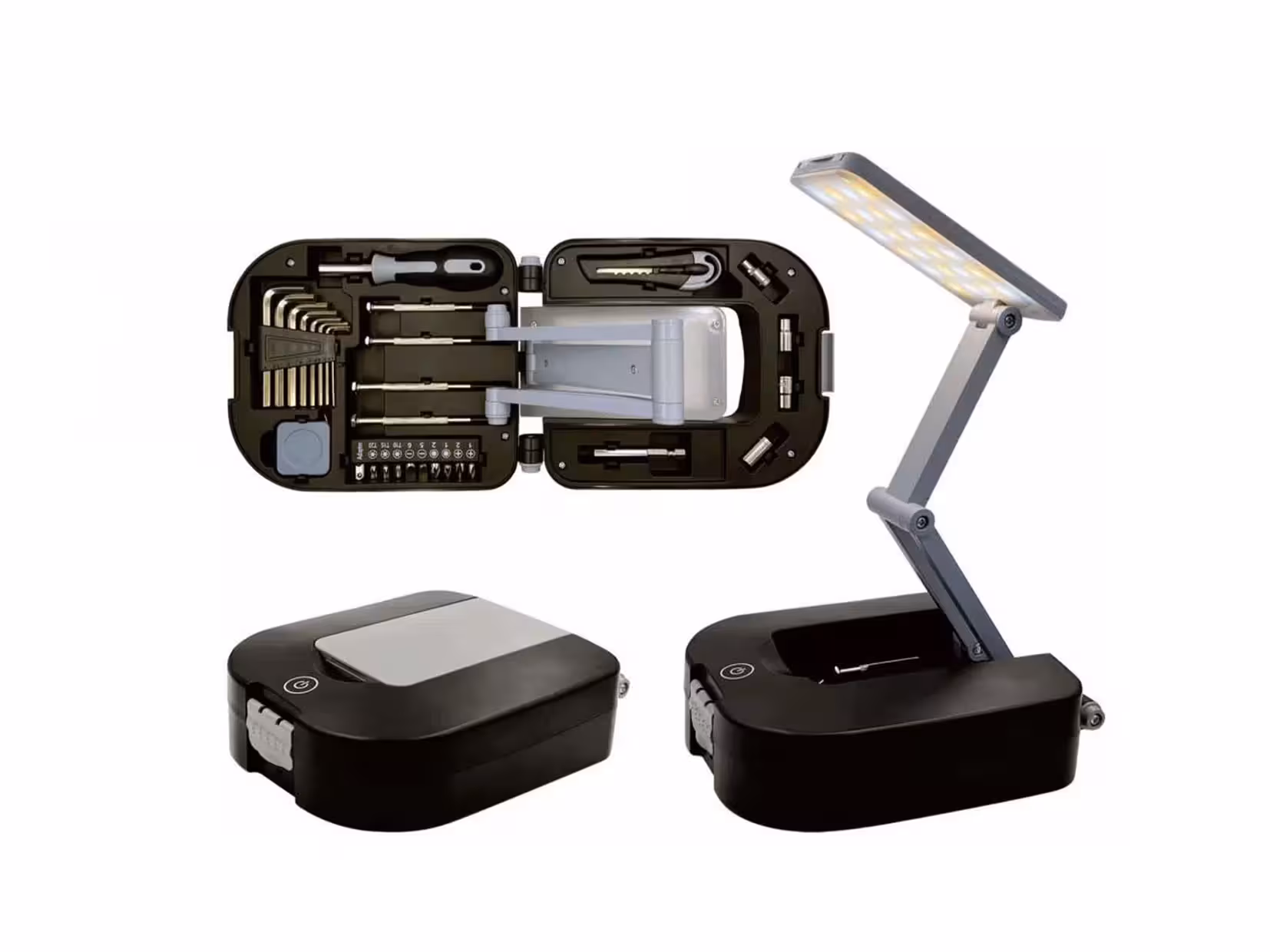 ابزار همه‌کاره 32 تکه بهمراه چراغ قوه مدل F76